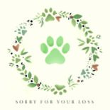Wreath Paw Sympathy Cards